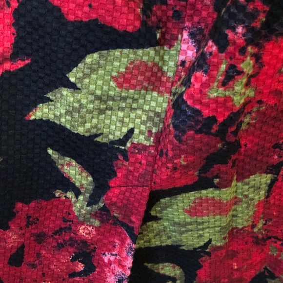 Talbots Pencil Midi skirt 10 Red Black Green - Picture 5 of 5